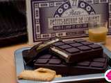 Tablette biscuitée, chocolat et caramel maison